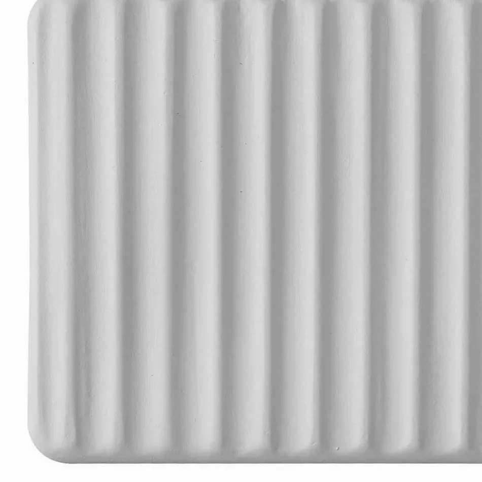 Aplica de perete cu 3 lumini Led în ceramică alb mat cu Umarell - Ometto Viadurini