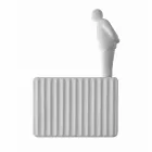 Aplica de perete cu 3 lumini Led în ceramică alb mat cu Umarell - Ometto Viadurini