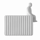 Aplica de perete cu 3 lumini Led în ceramică alb mat cu Umarell - Ometto Viadurini