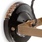 Spot aplicat de perete din ceramica, sticla si metal diferite finisaje Joy Ferroluce Viadurini