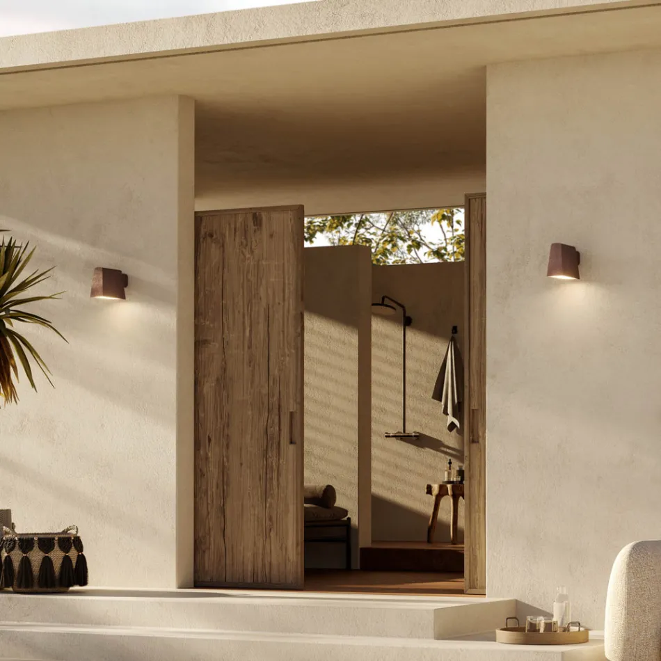 Aplica de exterior din metal maro antic - Saint Tropez de Il Fanale Viadurini