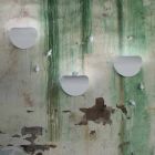 Aplica de perete cu frunze de design în ceramică albă și melc - decorare melc Viadurini