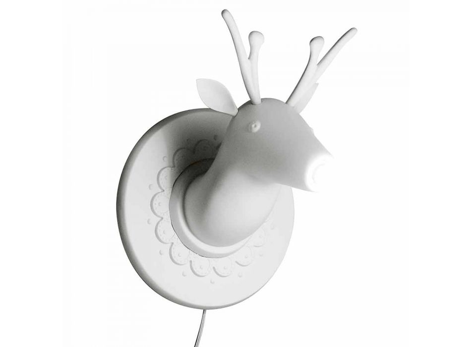 Aplica de perete în ceramică alb mat Design modern în Cervo - Memento Viadurini