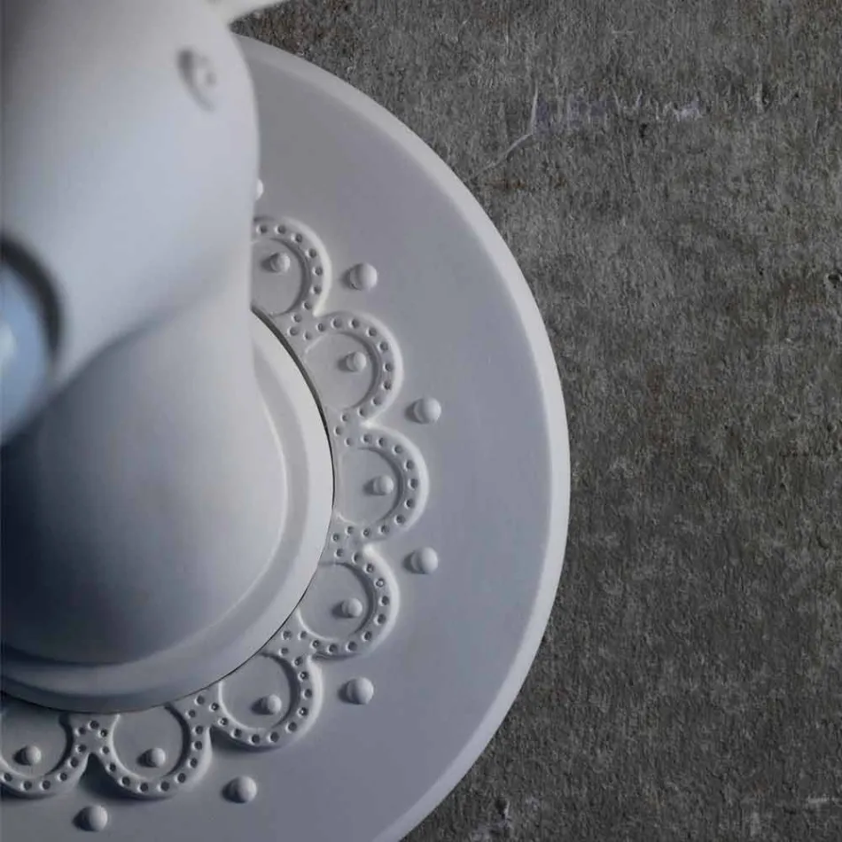 Aplica de perete în ceramică alb mat Design modern în Cervo - Memento Viadurini