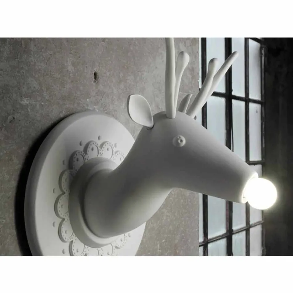 Aplica de perete în ceramică alb mat Design modern în Cervo - Memento Viadurini