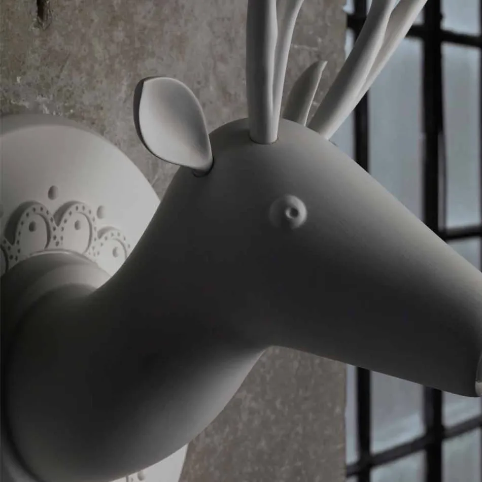 Aplica de perete în ceramică alb mat Design modern în Cervo - Memento Viadurini