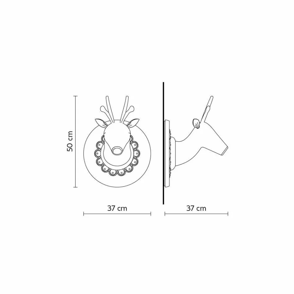 Aplica de perete în ceramică alb mat Design modern în Cervo - Memento Viadurini