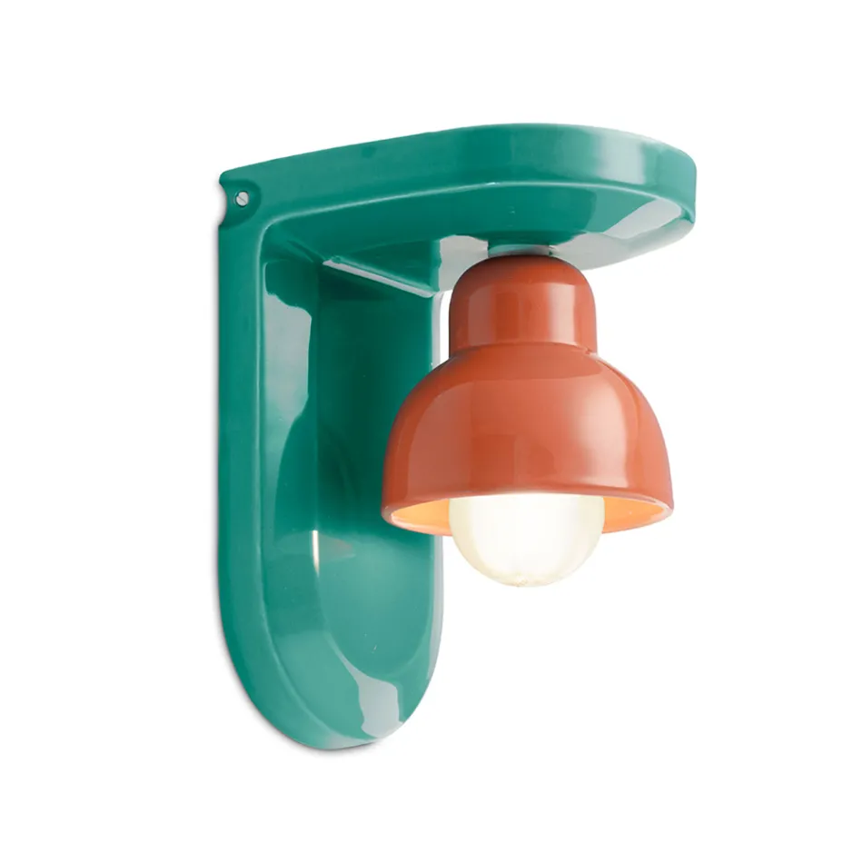 Applique din ceramica cu 1 lumina Made in Italy - Berimbau Viadurini