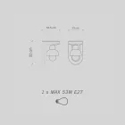 Applique din ceramica cu 1 lumina Made in Italy - Berimbau Viadurini