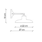 Applique de perete din ceramică neagră și fier design industrial vintage - Bew Viadurini