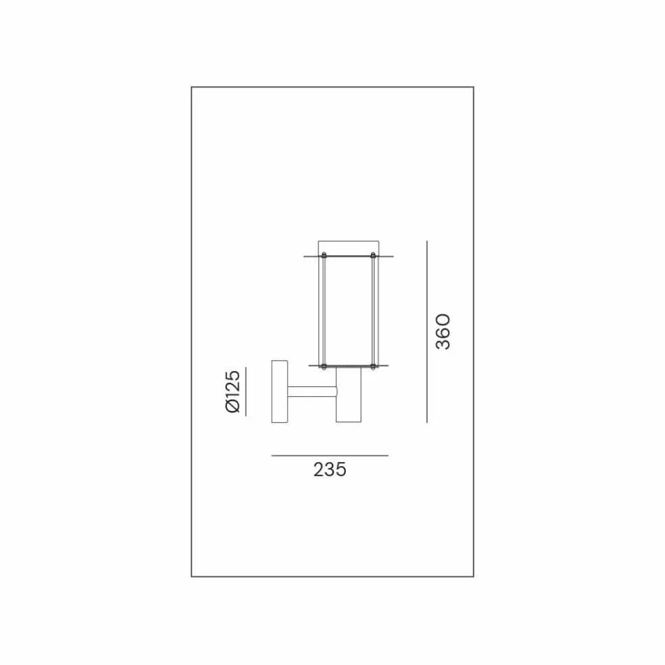 Aplica de exterior în alamă și sticlă albă - Loggia de la Il Fanale Viadurini