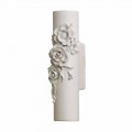 Aplica de perete din ceramică albă mată cu flori decorative - Revoluție