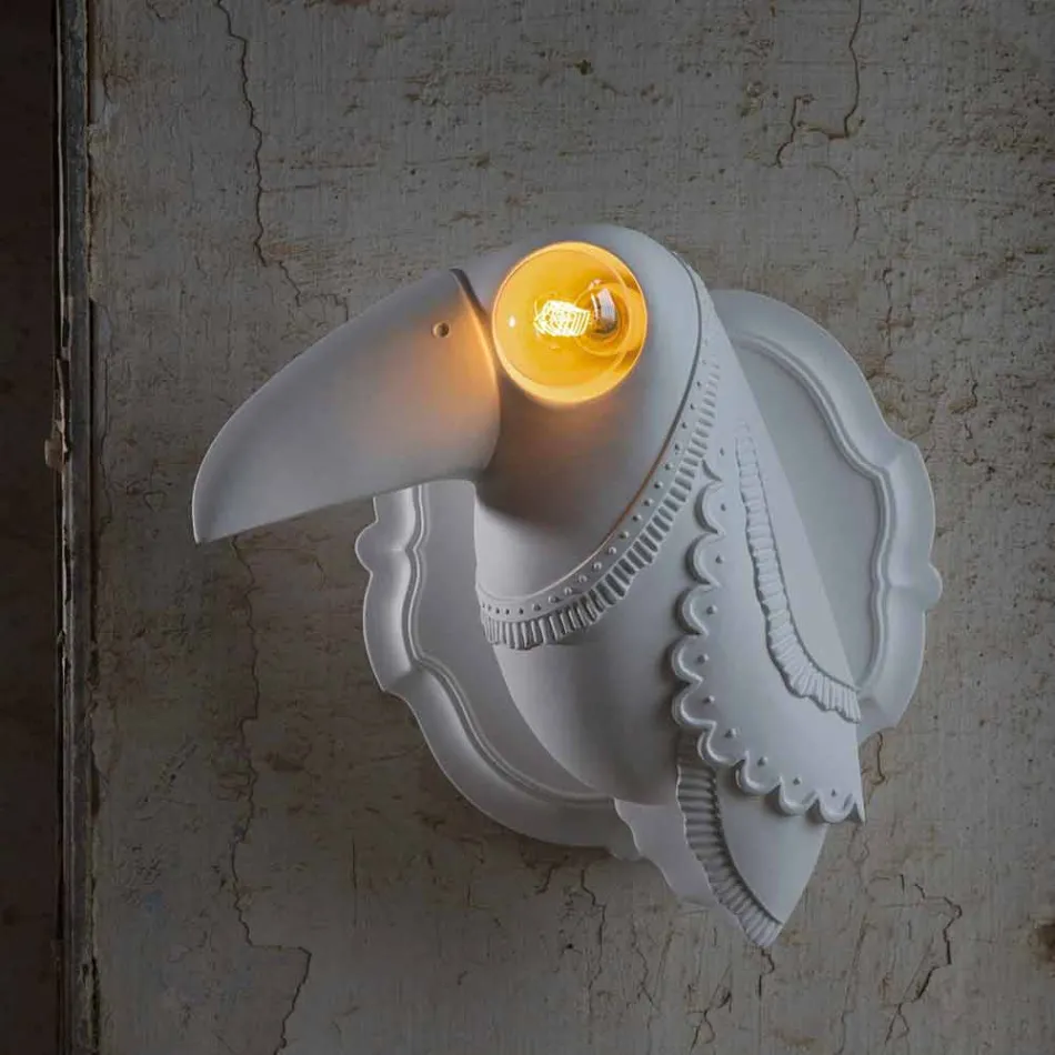 Lampă de perete în ceramică albă mată Design modern italian - Tucano Viadurini