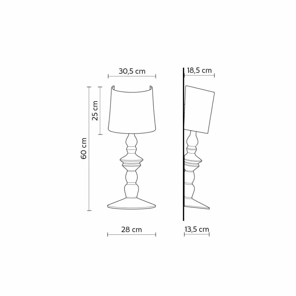 Lampă de perete din ceramică vopsibilă cu abajur de design modern - Cadabra Viadurini