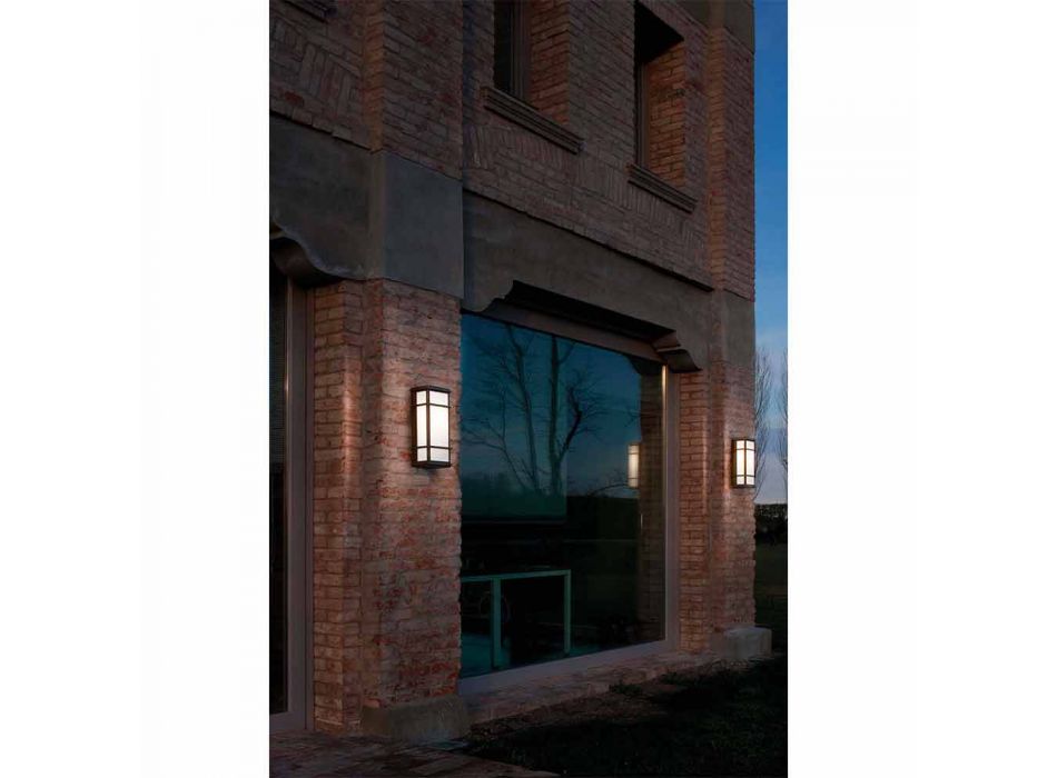 Aplica de perete vintage cu 2 lumini din alamă și plexiglas - Quadro de Il Fanale Viadurini