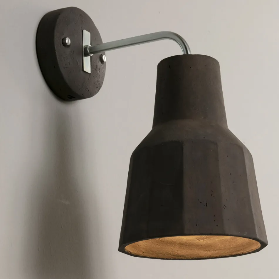 Aplica artizanală în majolică toscană și alamă Made in Italy - Toscot Rossi Viadurini