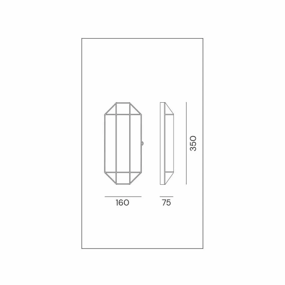 Lampă de perete fabricată manual din sticlă și alamă 1 sau 2 lumini - Legată de Il Fanale Viadurini
