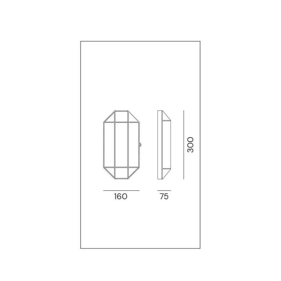 Lampă de perete fabricată manual din sticlă și alamă 1 sau 2 lumini - Legată de Il Fanale Viadurini