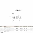 în aer liber Aplice 1 Julietei Sprint lumină mică Viadurini