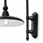 Lampă de perete exterior din aluminiu cu design clasic, fabricată în Italia - Campobasso Viadurini