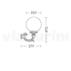 Aplica de exterior din aluminiu turnat sub presiune si sfera acrilica - Trovanero Viadurini