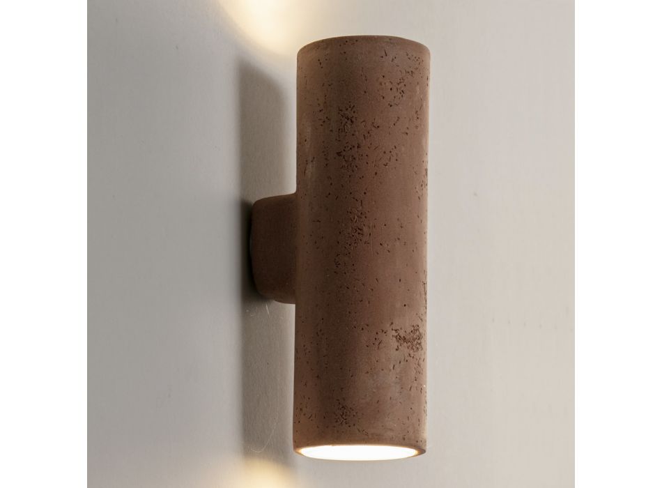 Aplica de exterior în argilă colorată și PMMA Made in Italy - Toscot Hans
