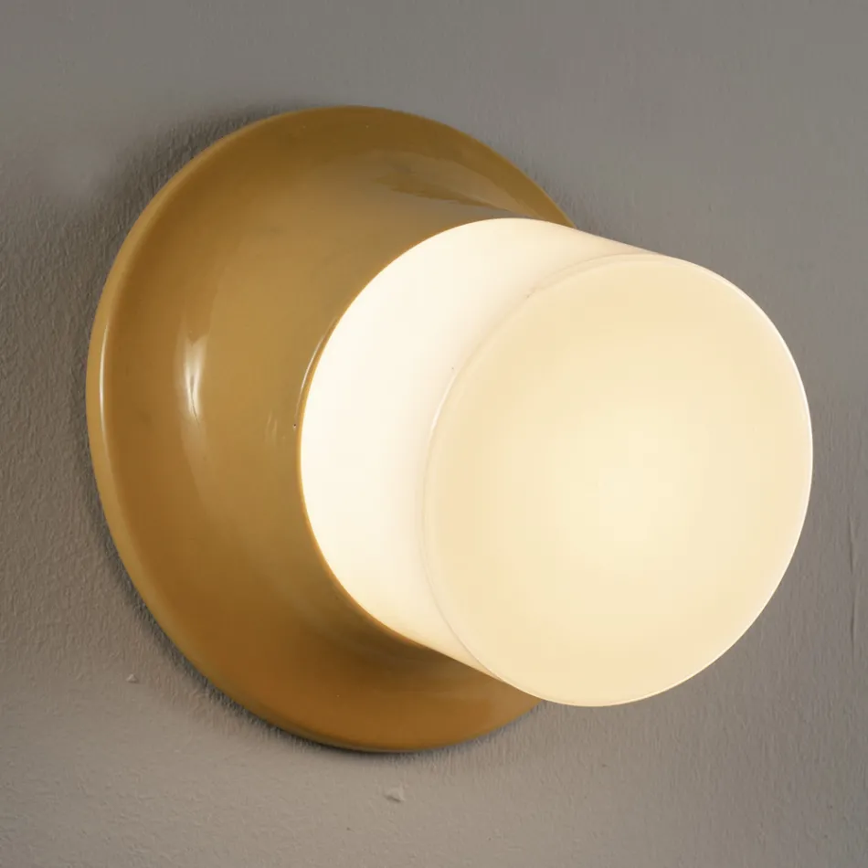 Lampă de perete pentru exterior în majolică și sticlă suflată Made in Italy - Toscot Swinger Viadurini