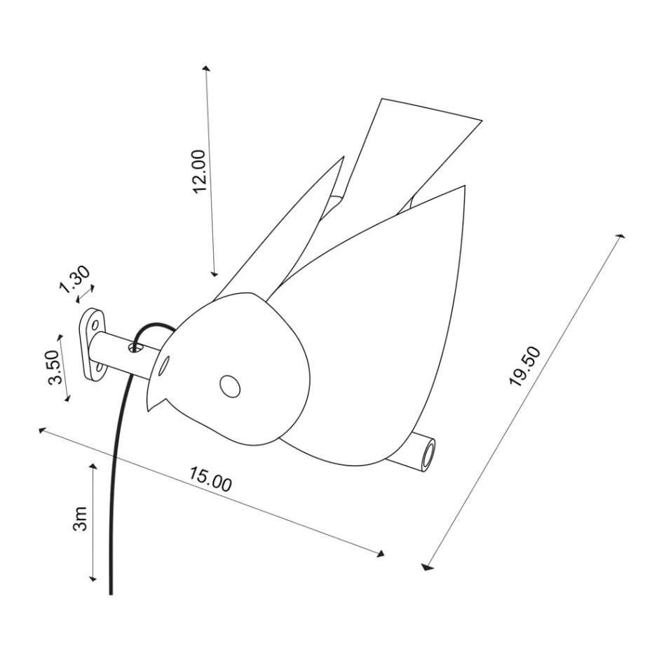 Aplica de exterior din maiolica toscana emailata Made in Italy - Uccellino Viadurini