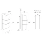 Aplica de exterior din alamă, E27 și stil geometric, fabricată în Italia - cristal Viadurini