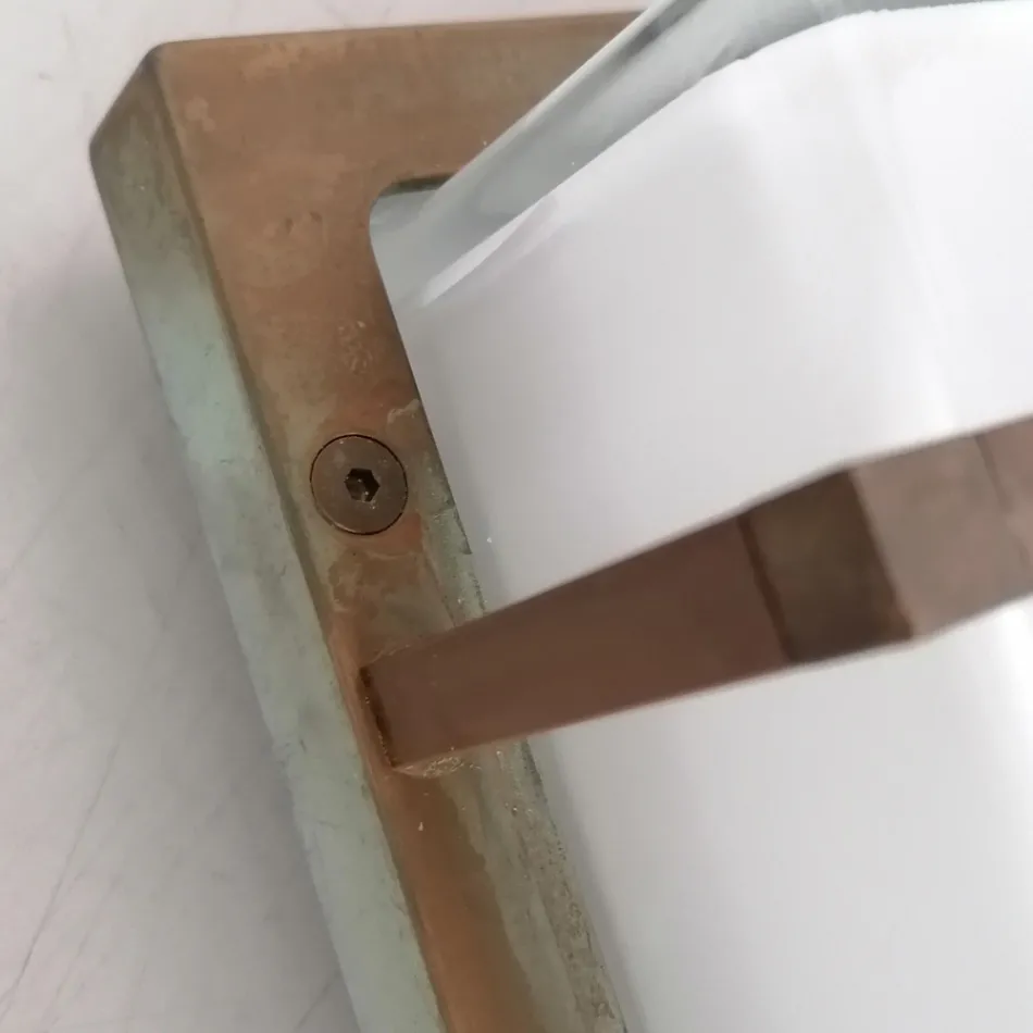 Aplică de perete pentru exterior din alamă, E27, stil geometric, fabricată în Italia - cristal Viadurini