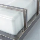 Aplică de perete pentru exterior din alamă, E27, stil geometric, fabricată în Italia - cristal Viadurini