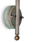 Aplica de exterior Elfico din alamă, sticlă opal și grad de protecție IP44 Viadurini