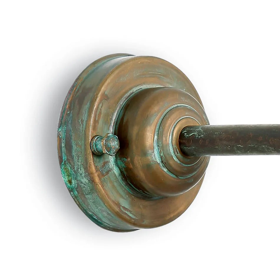 Aplica de exterior din alamă, sticlă opal și IP44 fabricată în Italia - Drago Viadurini