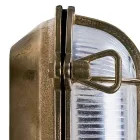 Aplica de exterior vintage din alamă cu sticlă opal/transparentă - Siren Viadurini