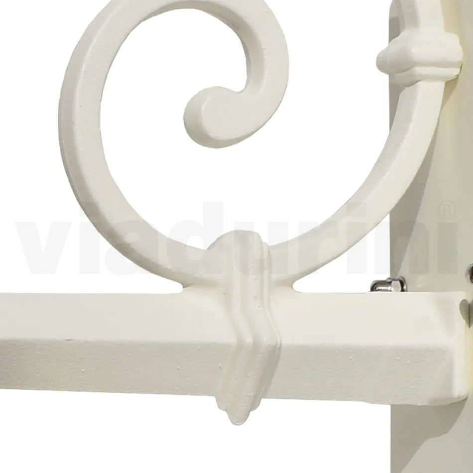 Aplica de exterior vintage din aluminiu si alama Made in Italy - Adela Viadurini