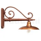 Aplica de exterior vintage din aluminiu si alama Made in Italy - Adela Viadurini