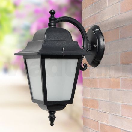 Aplica de gradina din sticla sablata si aluminiu Made in Italy - Scintilla Viadurini