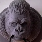 Lampă de perete cu 3 lumini în design Gorilla Ceramic Gri sau Alb - Rillago Viadurini