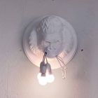 Lampă de perete cu 3 lumini în design Gorilla Ceramic Gri sau Alb - Rillago Viadurini