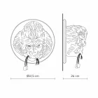 Lampă de perete cu 3 lumini în design Gorilla Ceramic Gri sau Alb - Rillago Viadurini