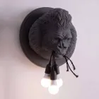 Lampă de perete cu 3 lumini în design Gorilla Ceramic Gri sau Alb - Rillago Viadurini