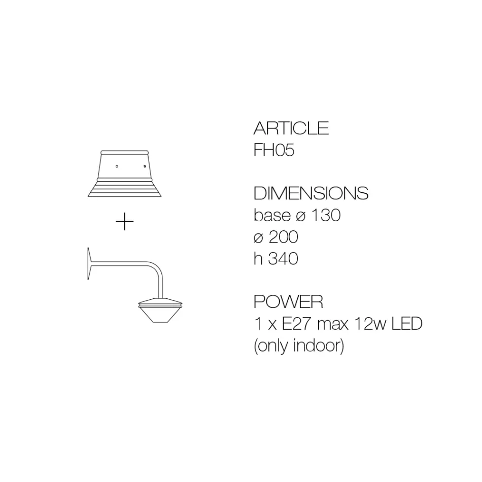 Lampă de perete din aluminiu și poliester Made in Italy - Toscot Junction Viadurini