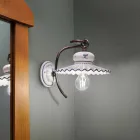 Perete de perete ceramice decorate rustic Ferroluce rom Viadurini