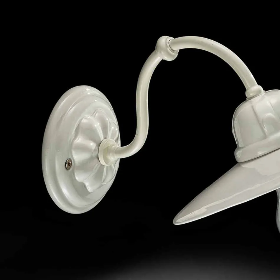 Luminile de perete din ceramică lucioasă Ferroluce retro Viadurini