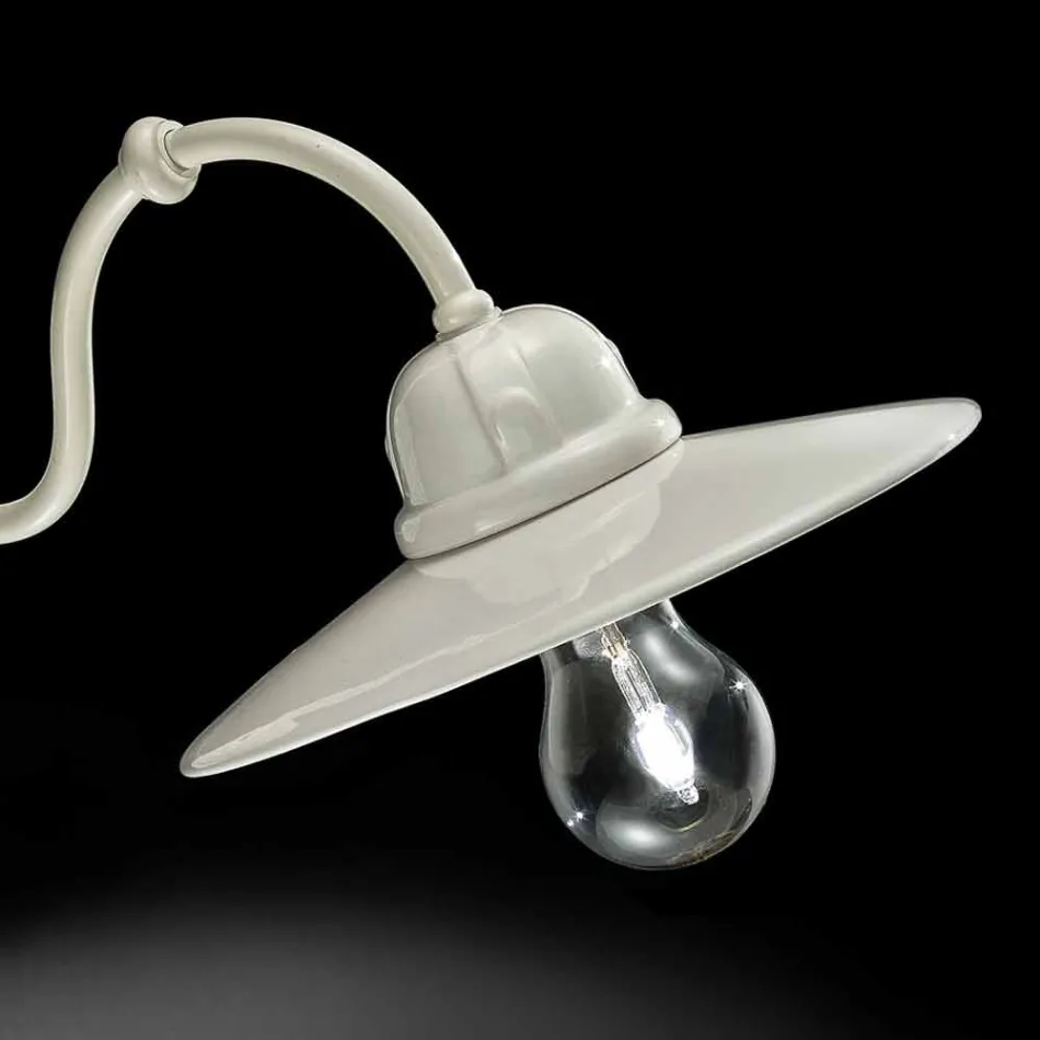 Luminile de perete din ceramică lucioasă Ferroluce retro Viadurini