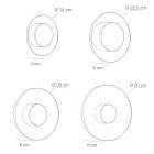 Nora - Aplica metalică cu difuzor din plexiglas cu micropuncte Viadurini