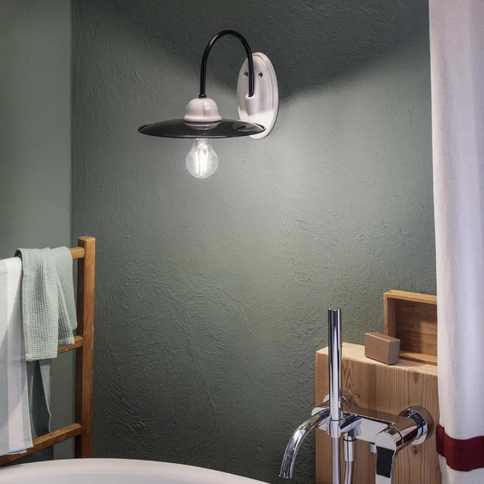 Lampa de perete rustic artizan ceramic Ferroluce Viadurini