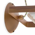 lumina de perete industriale de epocă stil ceramică și fero Julia Viadurini