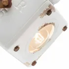 lumina de perete industriale de epocă stil ceramică și fero Julia Viadurini