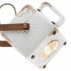 lumina de perete industriale de epocă stil ceramică și fero Julia Viadurini